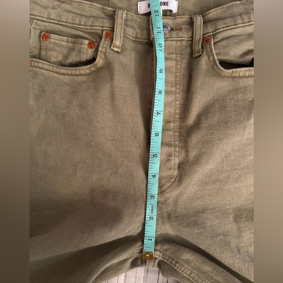 Re/Done High Rise Green Women's Jeans - Picture 11 of 15